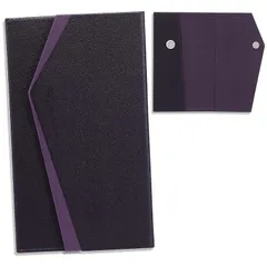 ふくさ 袱紗 慶弔両用 金封 ちりめん 男性 女性 結婚式 お葬式 い レディース メンズ 香典祝儀袋 (レザー) (パープル) 0