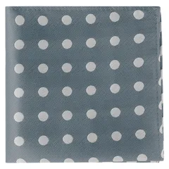Elerevyo メンズ ポルカドッ ト ポケットチーフ ビジネス タキシード ウェディング ハンカチ ブレザースーツ用 グレー Free Size