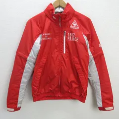 k■ルコックスポルティフ/lecoqsportif GOLF ウィメンズ 2WAY ゴルフジャンパー【M】赤/LADIES■140【中古】