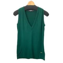 【中古品】DSQUARED2 ディースクエアード ノースリーブカットソー Tシャツ トップス ブランド 古着 サイズ：XS カラー：グリーン レディース 【170-240812-gm-30-fuz】