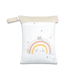 ☆ レインボー×ベージュ ☆ オムツポーチ プール トラベル 撥水 大容量 ypxpouch5146 おむつポーチ マルチポーチ 撥水ポーチ トラベルポーチ オムツ おむつ ポーチ バッグ 着替え 汚れ物 水着入れ 海水浴 プール 保育園 幼稚園