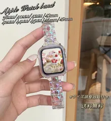 Apple Watch  オーロラクリアバンド　クリアベルト　オーロラ　全サイズあり series 10対応のサムネイル