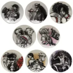 【中古】皿・茶碗 全8種セット 名場面小皿-水墨画風アート- 「一番くじ ワンピース FULL FORCE」 G賞
