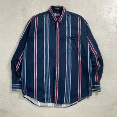 90年代 CHAPS  Ralph Lauren チャップス ラルフローレン ストライプシャツ メンズL相当 【SS2506】