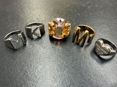 N【アクセまとめ】64 シルバー ゴールド リング 5点セット おまとめ セット品 ランダム アソート おしゃれ お出かけ かわいい かっこいい ヴィンテージ