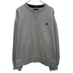 TOMMY HILFIGER ロゴスウェット トレーナー 2XL グレー トミーヒルフィガー プルオーバー ビッグサイズ 古着卸 アメリカ仕入 a703-6789