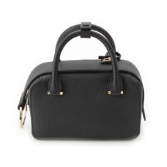 デルヴォー クールボックス ナノ レザー 2WAY ショルダー ハンドバッグ ブラック【中古】
