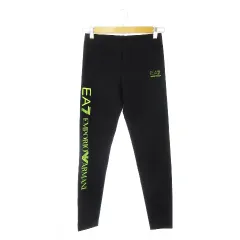 エンポリオアルマーニ EMPORIO ARMANI EA7 レギンス スパッツ レギパン ラバープリント ロゴ S 黒 ブラック /CK16 ■GY19のサムネイル