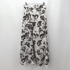 ◇ ⊂　美品 GRL グレイル 総柄 ロング フレア ナイロン総柄スカート サイズL グレージュ系 レディース E  【1507280006771】