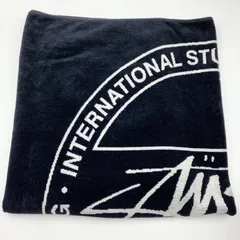 STUSSY ステューシー DOT JACQUARD TOWEL バスタオル ビーチタオル コットン ブラック 黒 SG295-4
