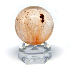 ルチルクォーツ 35.7mm丸玉 台座付き ☆パワーストーン スフィア