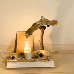 イザベル・青春　流木アート　インテリア　LED間接照明
