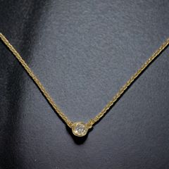 ●Tiffany ティファニー 750 K18 YG バイザヤード ダイヤモンド ネックレス 1.9g