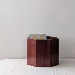【送料無料】　　八角形　マガジンラック　ヴィンテージ　ビンテージ　ディスプレイ　撮影小物　小道具　日本製　時代物　年代物　アンティーク　古道具　風水