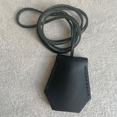 アンリクイール レザーネックレス アンティークビーズ使用 約60cm 