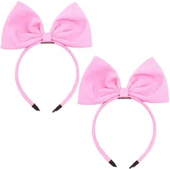 A'sTool カチューシャ リボン ヘアアクセサリー 2個セット( ピンク2個)