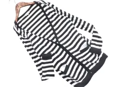 MACKINTOSH PHILOSOPHY マッキントッシュフィロソフィー Vネック ボーダー カーディガン size38/白ｘ黒 ■◇ レディース