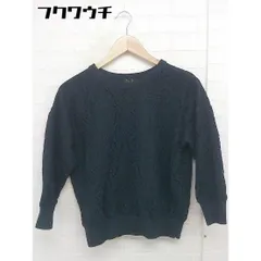◇ URBAN RESEARCH ROSSO アーバンリサーチ ロッソ レース編み 長袖 トレーナー サイズ F ネイビー レディース  【中古】 【1111240006840】のサムネイル