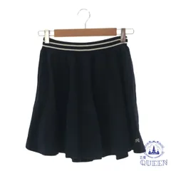 ☆美品 pom ponette ポンポネット スカート ゴム カジュアル ミニ レディース ネイビー M 901-6636 送料無料 古着