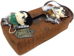 【中古】ティッシュケース・ティッシュカバー エレン＆リヴァイ ティッシュカバー 「進撃の巨人・ザ・リアル」 ユニバーサル・スタジオ・ジャパン2020限定