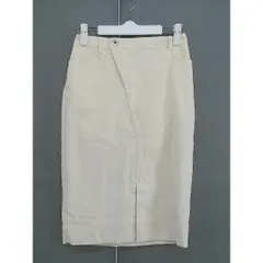 ◇ GALLARDAGALANTE フロントスリット 膝下丈 タイト スカート サイズ 0 アイボリー レディース  【中古】 【1204200001068】
