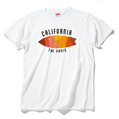 Tシャツ　カリフォルニア　半袖　オアシス　ホワイト　白　西海岸