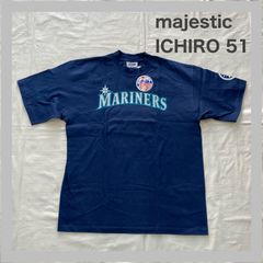 Majestic　マジェスティック　MLB　メジャーリーグ　シアトルマリナーズ　イチロー 　51　Tシャツ　半袖 　野球　　L