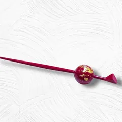 成人式　髪飾り　かんざし　一本かんざし　シンプル　赤　留袖　浴衣　紅かほる金箔　玉かんざし　和装小物　 日本髪