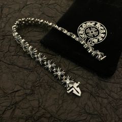 クロムハーツ  Chrome Hearts  ブレスレット シルバー 十字 ダイヤモンド