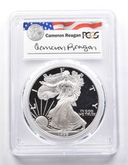 PR69 DCAM 1999-P アメリカン シルバー イーグル レガシー キャメロン レーガン サイン入り PCGS 