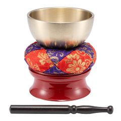 新品 仏壇屋 滝田商店 仏具 おりん 広丸リンセット 2.8寸(口径8.8cm) やわらかい音色のおリン、ふとん・リン台・リン棒付き、仏壇用 証明書付