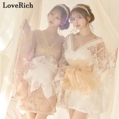 ★1142刺繍 総レースミニ 花魁着物ドレス