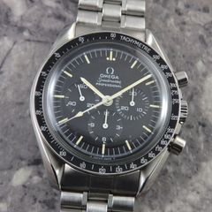 OMEGA スピードマスター プロフェッショナル 手巻き オメガ Apollo XI 145.022-69 1971年 ヴィンテージ クロノグラフ 下がりr 黒文字盤 ストレートライティング