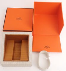 箱のみ HERMES(エルメス) 時計収納化粧箱 エルメスオレンジ 正方形型 腕時計収納 保管箱