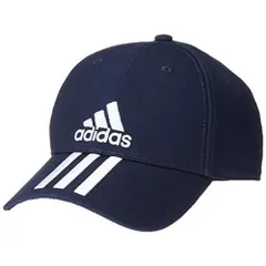 アディダス(adidas) 3ストライプキャップ コットン BXA90-DU0198 レジェンドインク/ホワイト/ホワイト OSFXサイズ(57～60cm)