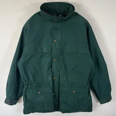 古着 90's/90年代 エディー・バウアー Eddie Bauer マウンテンパーカー ウールライナー カバーオールジャケット 胸ポケ L  グリーン メンズ
