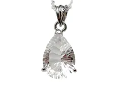 水晶 ペンダントトップ パワーストーン ペンダント シルバー925 ドロップ型 天然石 ネックレス アクセサリー