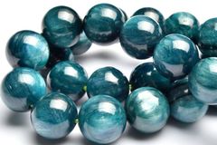 天然石 青色と灰色 8個セット 希少◇人気カラー ブルーグリーンカイヤナイト 7.5mm