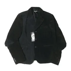 BLACK COMME des GARCONS ブラック コムデギャルソン ジャケット サイズ:M 22AW ブリーチ加工 パッチワーク コーデュロイ 3B テーラードジャケット 変型 ブラック チャコール 日本製 アウター ブレザー 上着【メンズ】のサムネイル