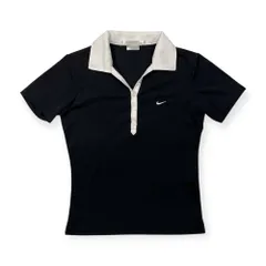 NIKE GOLF ナイキ ゴルフ スキッパー 半袖 ポロシャツ サイズ S /ブラック×ホワイト/レディース