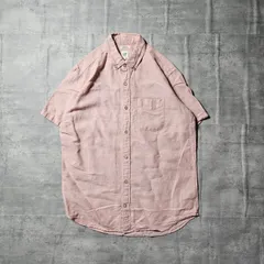 『 GAP / ギャップ 』 BDリネンシャツ / Mサイズ / ピンク色 リネン55%、コットン45%の混合生地を使用しており、通気性と速乾性に優れた機能性が魅力 大人のリラックススタイルを提案するデザイン