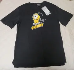 BT21フラグメント Tシャツ CHIMMY Mサイズ Uniqlo x BT21 Chimmy BTS Tee Mens Medium Black Spell Out