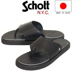 Schott (ショット) S25318 Wrangler Thong ラングラー トング サンダル シューズ 日本製 全2色 010BLACK L-27.0cm-28.0cm
