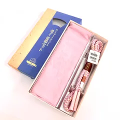 美品 めいくやまと TAMATO めいくやまとオリジナル 帯〆 帯揚セット  M  ピンク  絹 レディース 雑貨 帯締め　240002229840