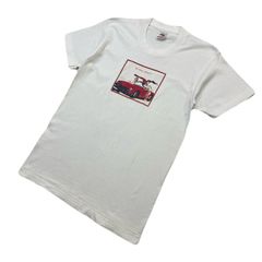 フルーツオブザルーム 90s ビンテージ フォト プリント Tシャツ メンズ XS相当 【 希少な古着らしい一点物♪ 】 Fruit of the Loom ●BA304
