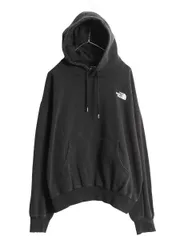 【お得なクーポン配布中!】 ノースフェイス スウェット フード パーカー メンズ L / 古着 トレーナー プルオーバー 裏起毛 アウトドア ワンポイント ゆったり ブラック
