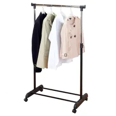 【送料無料】 ハンガーラック シングル ブラック 幅80cm 耐荷重15kg NGHS-81BK