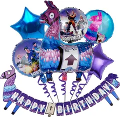 フォートナイト D 誕生日セット バルーン パーティー グッズ 風船 Forntite FIESTA アニバーサリー ハッピー バースデー 装飾 ガーランド バースデーグッズ イベント 風船 バルーン 飾り 装飾 品 豪華 小道具 大きい