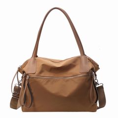 【数量限定】[Hillrill] ナイロン 2way トートバッグ A4収納 レディース ショルダーバッグ 大容量 カバン ファスナー付き 肩掛け/手提げ/斜め掛け 仕切り付き かばん 軽量 通勤 通学 旅行 お出かけ 鞄 ビジネス ママカバン かばん 便利 