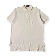 90s Polo by Ralph Lauren ラルフローレン The Big Shirt 鹿の子 半袖 ポロシャツ L/ホワイト/メンズ/ナイガイ/ビンテージ
